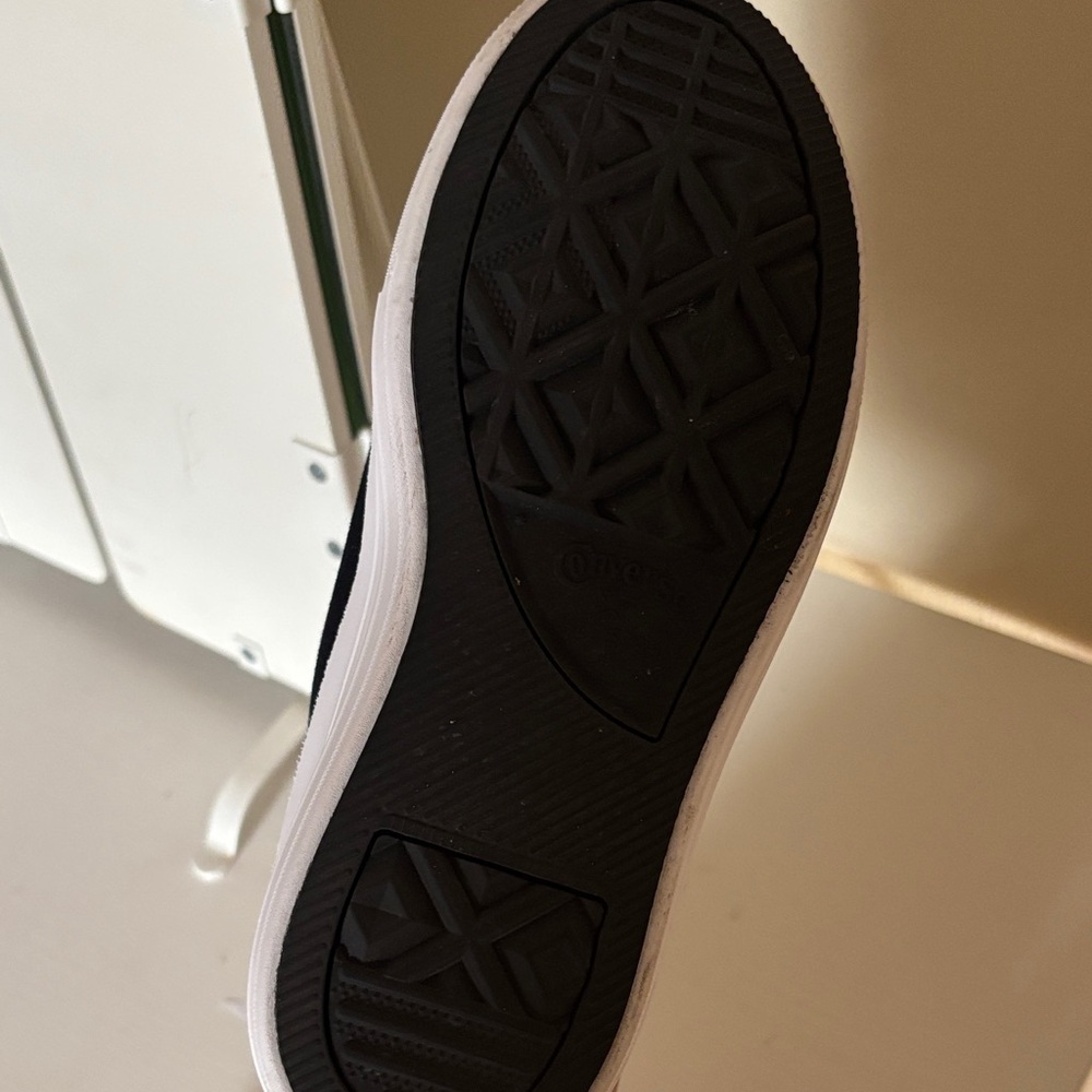 Converse Women's Black Canvas Platform Sneakers - Picture 2 of 4